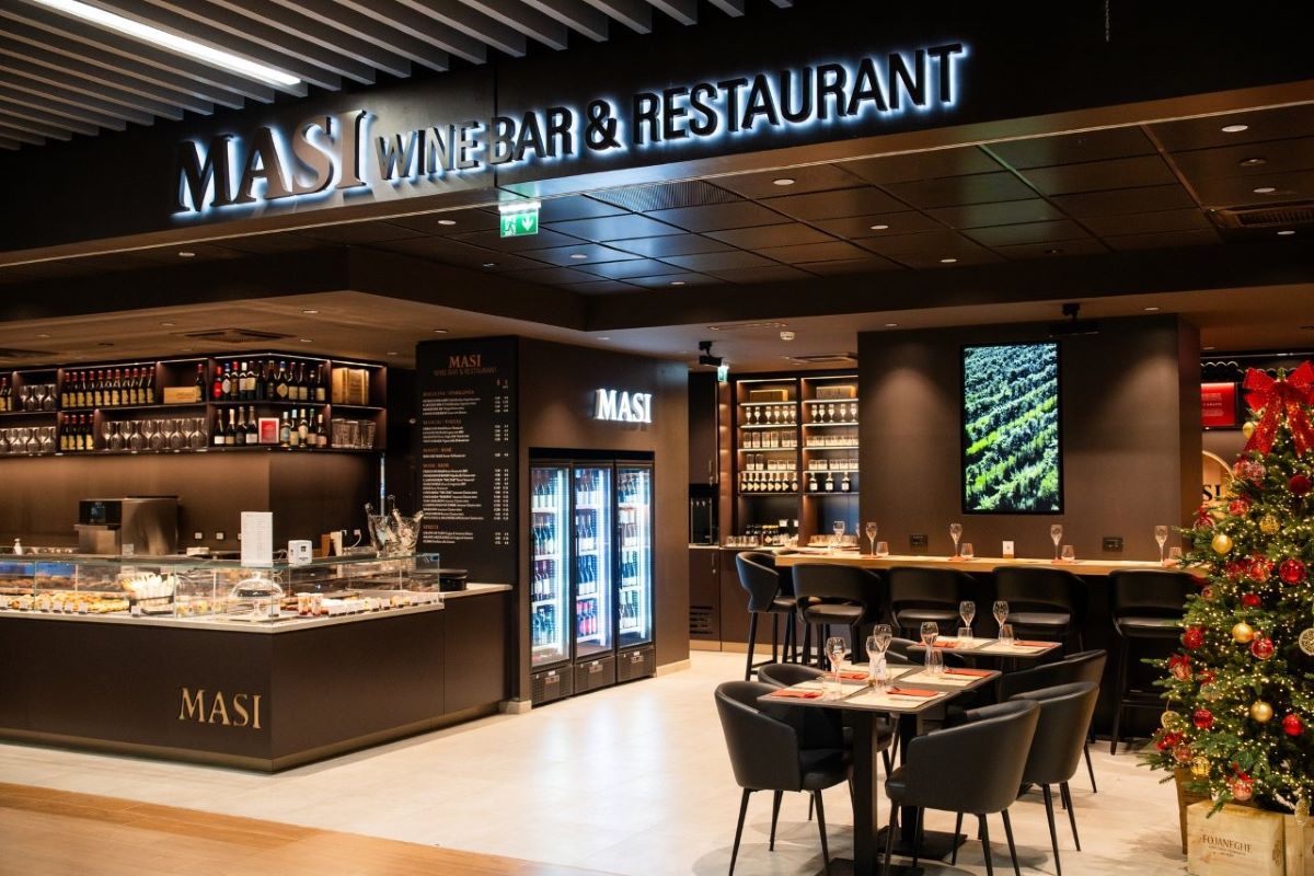 Masi Wine Bar & Restaurant all'Aeroporto di Verona. Degustazione vini Masi e piatti tipici.