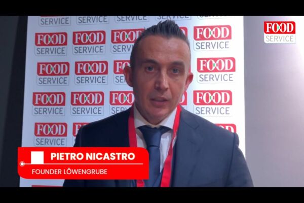 Pietro Nicastro, fondatore Löwengrube, al Food Service Forum 2025. Nuovo concept ristorazione più compatto.