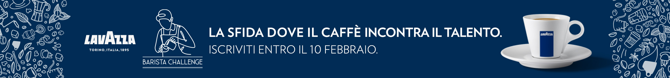 Lavazza Barista Challenge: competizione caffè. Iscrizioni entro il 10 febbraio. Tazza di caffè Lavazza.