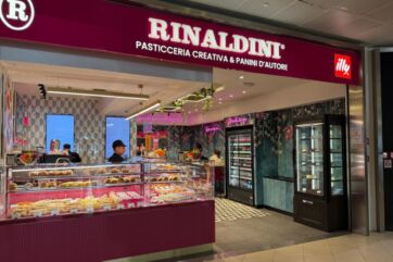 Rinaldini Pastry all'Aeroporto di Bologna. Pasticceria creativa, panini d'autore, dolci e bevande.