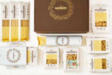 Pasta Sgambaro: confezioni di pasta artigianale italiana di grano duro 100% italiano. Formati vari e scatola regalo.