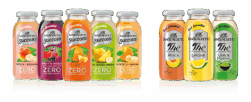 Linea Bar Specialist San Benedetto: succhi di frutta e tè in bottiglia, gusti assortiti. Zero zuccheri aggiunti.