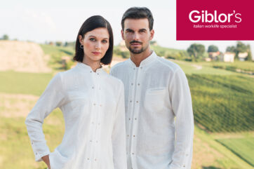 Modelli Giblor's con abbigliamento Ho.Re.Ca.: camicie bianche, stile e qualità per il settore alberghiero e ristorazione.