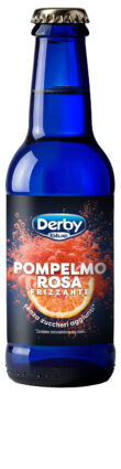 Bottiglia Derby Blue Frutta Frizzante 200ml al Pompelmo Rosa, bevanda dissetante.