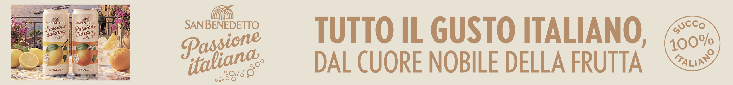 San Benedetto Passione Italiana: succhi di frutta 100% italiani. Leaderboard Maggio 2026.