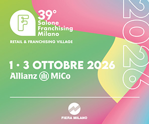 Banner 39° Salone Franchising Milano, 1-3 ottobre 2026 presso Allianz MiCo, evento Fiera Milano dedicato al franchising.