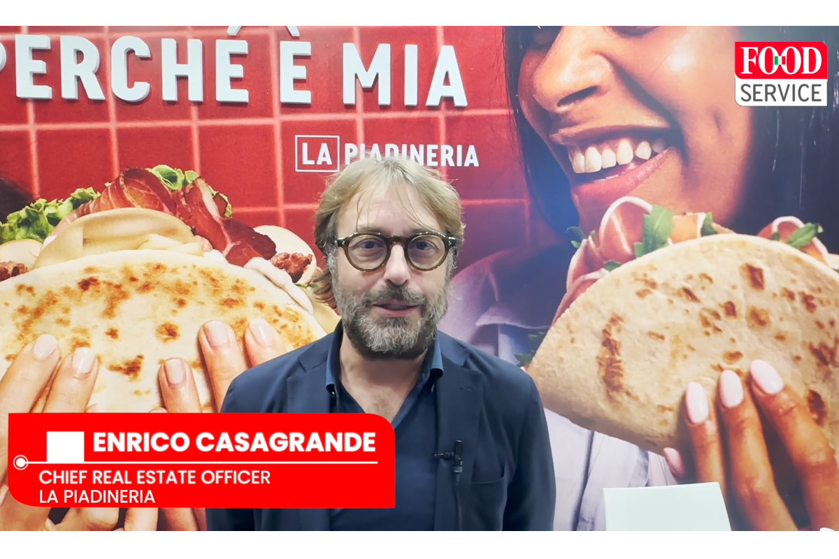 Enrico Casaorande de La Piadernia al Salone Franchising 2026 con piadine farcite