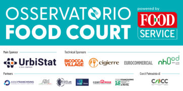 Osservatorio Food Court Bicocca Village: loghi sponsor e partner del progetto powered by Food Service.