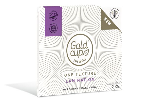Margarina Gold Cup per laminazione. Ideale per croissant e pasta sfoglia.