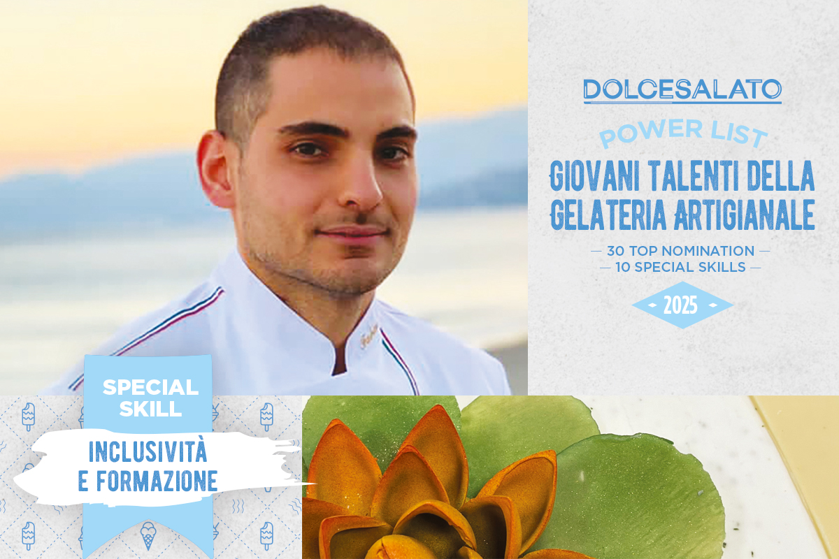 Fabio Mellace, inclusività e formazione. Giovani talenti gelateria artigianale, Dolcesalato Power List 2025.