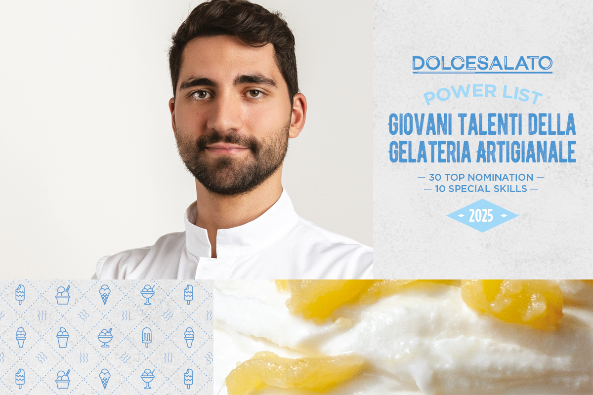 Luca Tentori, giovane talento gelateria artigianale. Dolcesalato Power List 2025.
