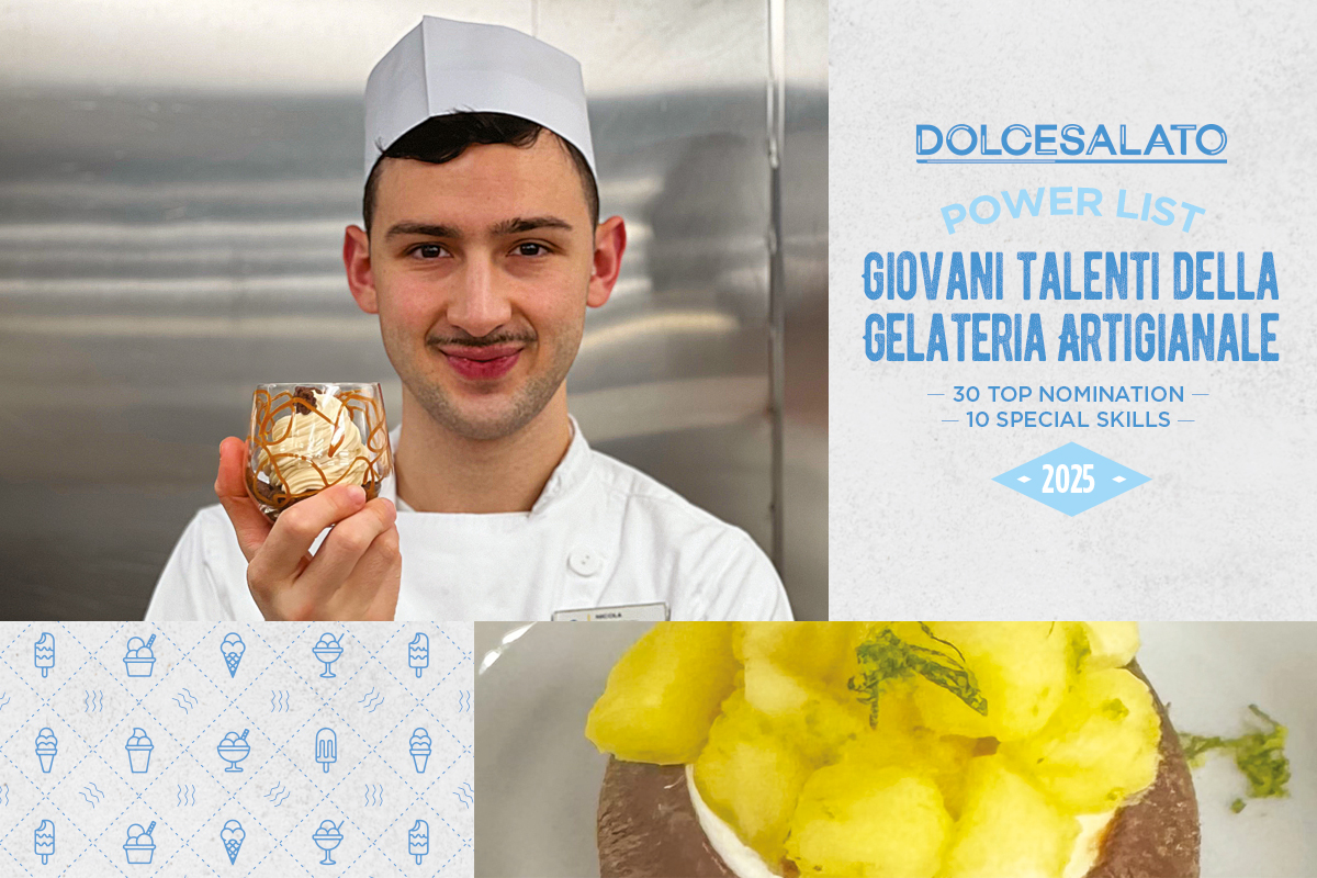 Nicola Arena, giovane talento della gelateria artigianale. DolceSalato Power List 2025. Gelato artistico.