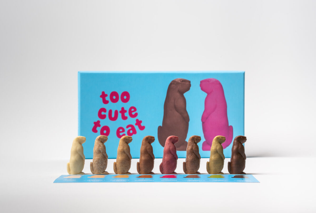 Paolo Griffa trasforma le Marmotte di Cracking Art in cremini