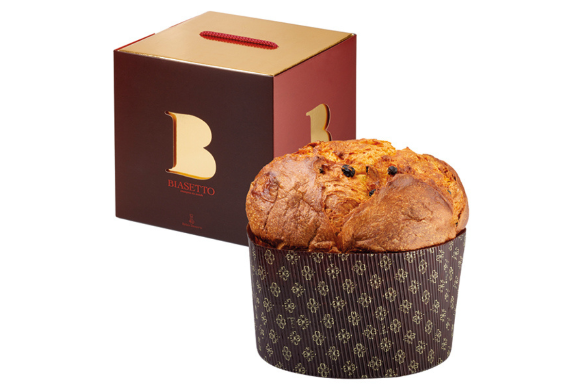 Panettone artigianale Biasetto, premiato dal New York Times. Confezione regalo elegante.