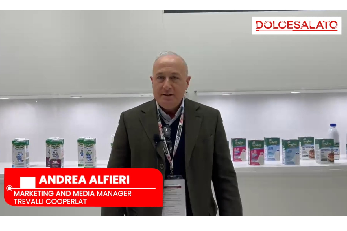 Andrea Alfieri, Trevalli Cooperlat, a Sigep 2026. Innovazione plant-based, prodotti lattiero-caseari.