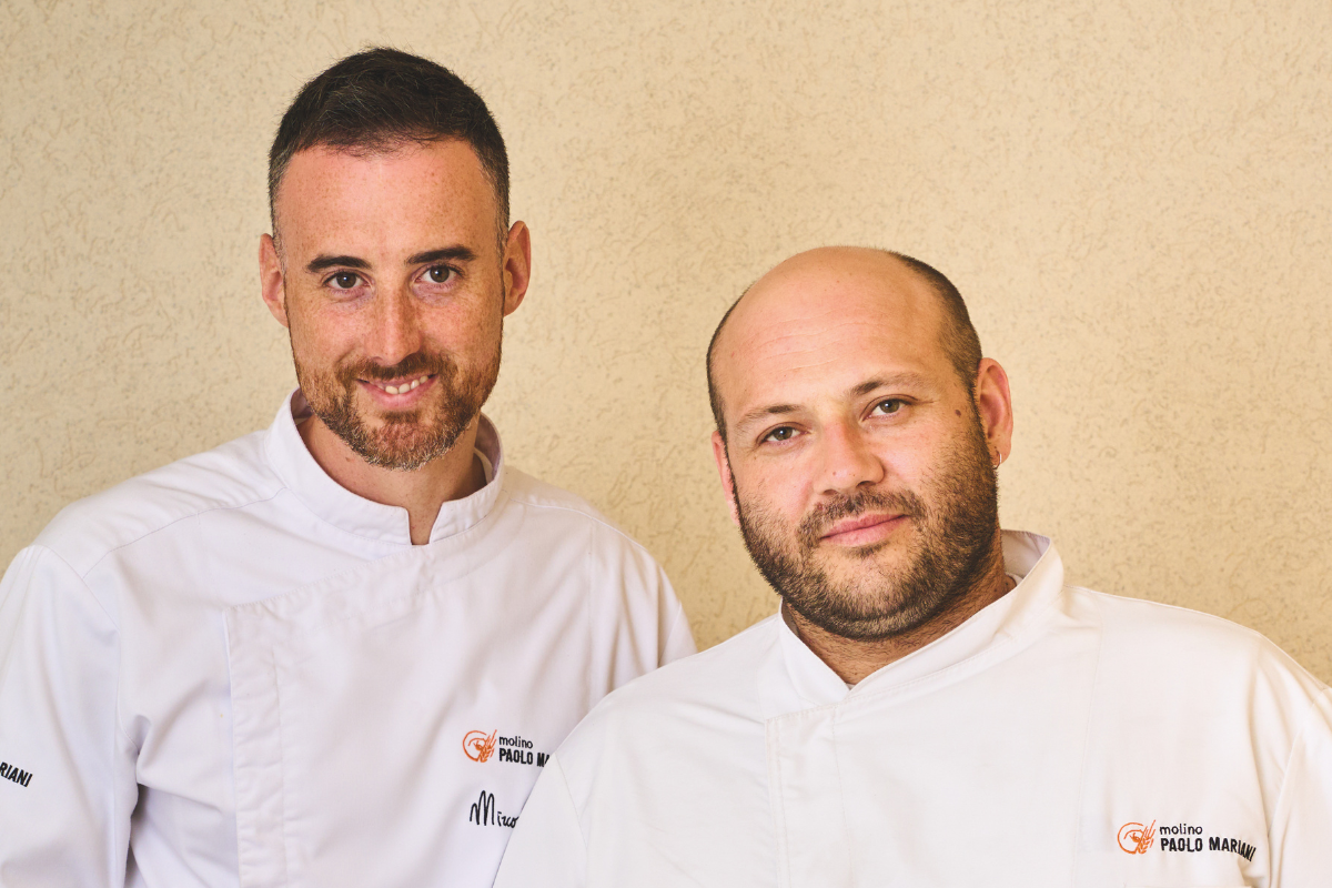 Mirco Quarto e chef Molino Paolo Mariani. Esperti senza glutine in cucina.