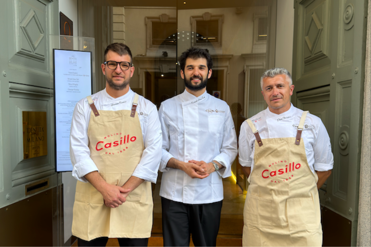Chef con grembiuli Molino Casillo Altograno®. Cucina d'autore e pizza pugliese.