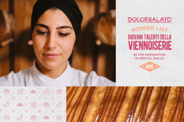 Chiara Masino, giovane talento della viennoiserie, ritratta nella Power List 2026 di Dolcesalato tra prodotti da forno.