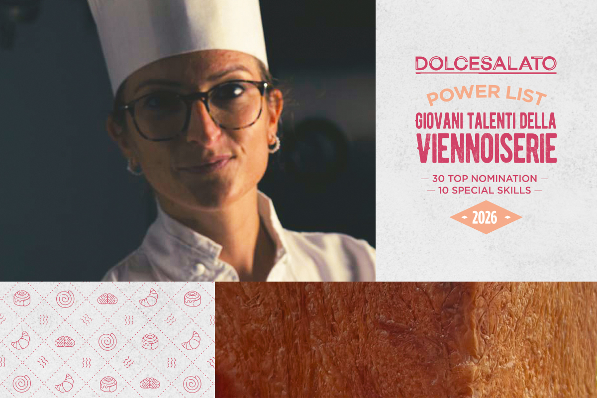 Chef Linda Strocchi per la Power List Dolcesalato: giovani talenti della viennoiserie e pasticceria professionale 2026.