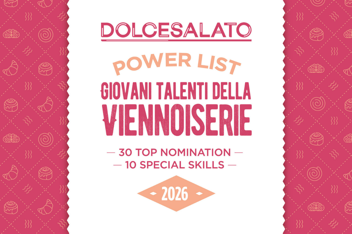 Grafica Dolcesalato Power List 2026: giovani talenti della viennoiserie, 30 nomination e 10 special skills in evidenza.