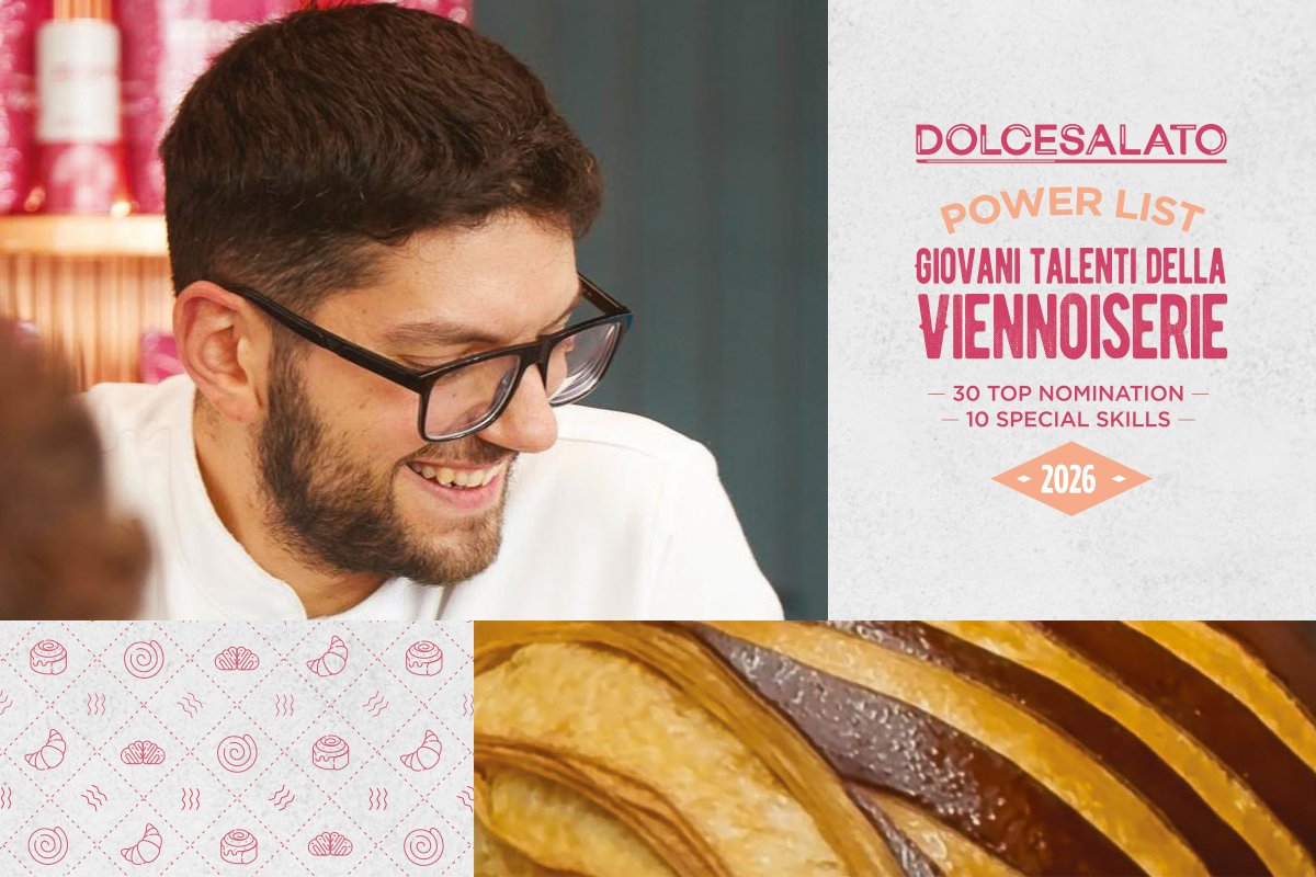 Alessandro Ascione sorridente in un ritratto per la Power List Dolcesalato dedicata ai talenti della viennoiserie 2026.