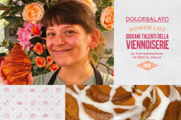 Camilla Fanti, giovane talento della viennoiserie, tiene in mano un croissant per la Power List 2026 di Dolcesalato.