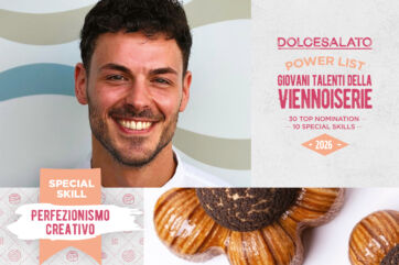 Luca Borgioli, giovane talento della viennoiserie, premiato per la sua special skill: perfezionismo creativo.