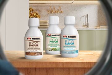 Eco profumi bucato Meliconi: Fresh Woody, Fresh Muschio, Fresh Clean. Profumatori per lavatrice e asciugatrice.