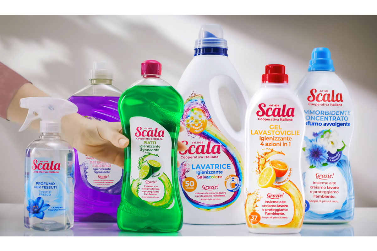 Prodotti Scala: detersivi, lavatrice, piatti, gel lavastoviglie, ammorbidente. Igiene casa, pulizia, made in Italy.