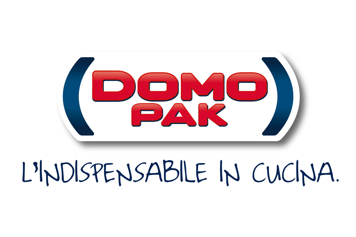 Logo Domopak: marchio italiano per la casa, l'indispensabile in cucina.