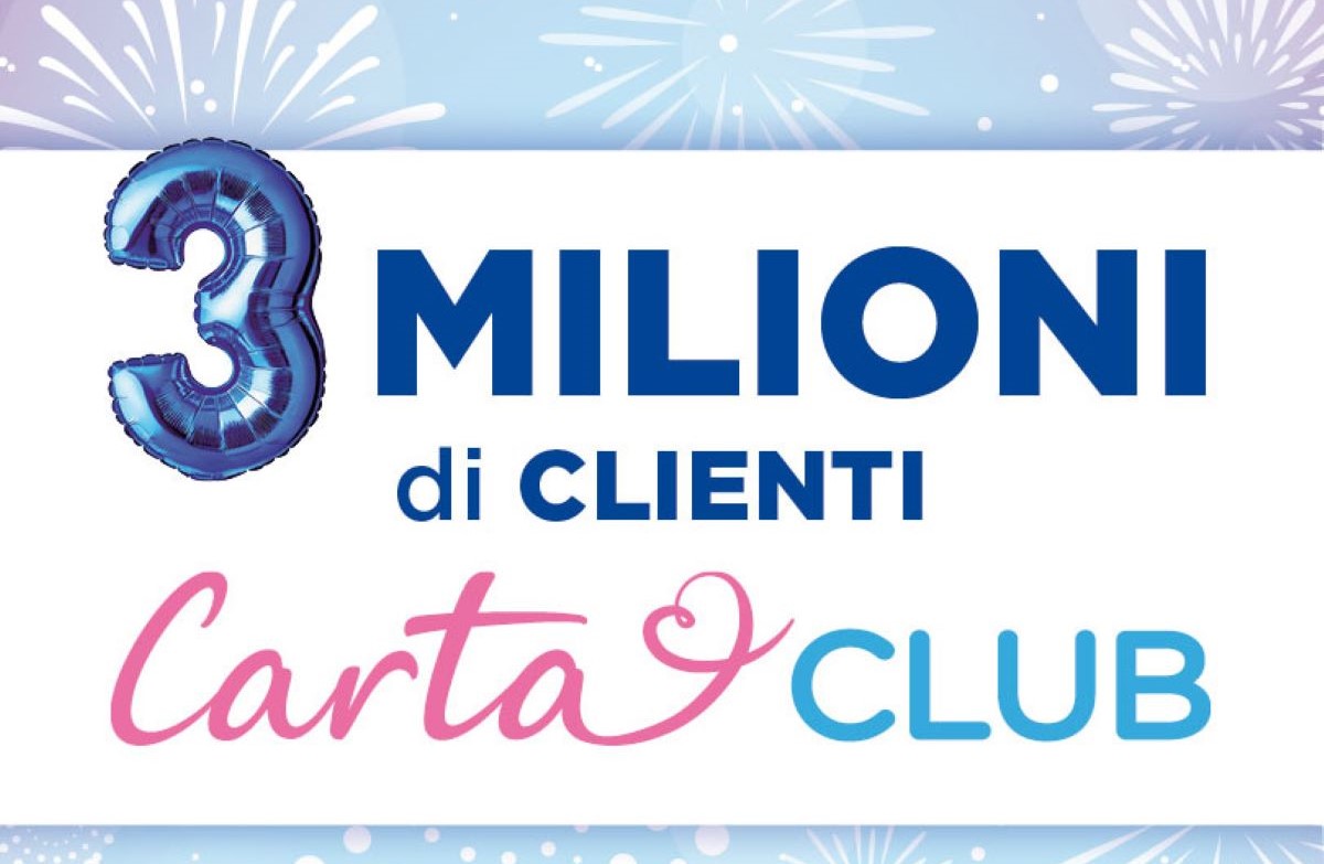 Acqua&Sapone Carta Club: 3 milioni di clienti! Offerte esclusive e vantaggi per i membri del club.