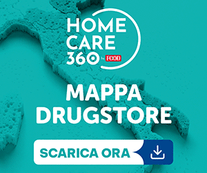 Banner Home Care 360 con mappa Italia per il settore Drugstore 2026. Clicca per scaricare la guida in formato digitale.