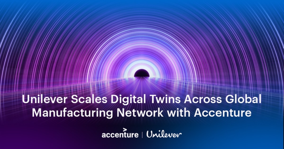 Collaborazione tra Unilever e Accenture per l'implementazione di digital twin e AI nell'industria manifatturiera globale.