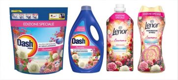 Confezioni Dash e Lenor edizione speciale Sanremo per bucato profumato da indossare