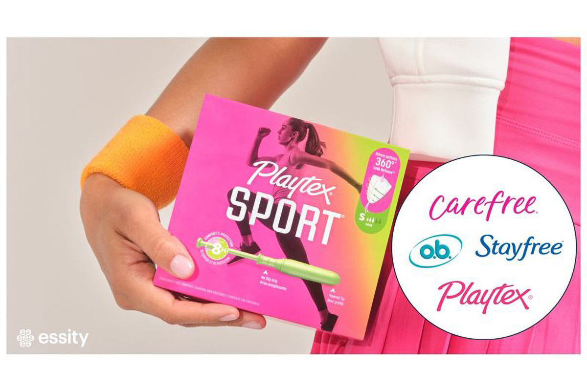 Playtex Sport: assorbenti femminili per lo sport. Comfort e protezione. Gruppo Essity acquisisce divisione Edgewell feminine care.