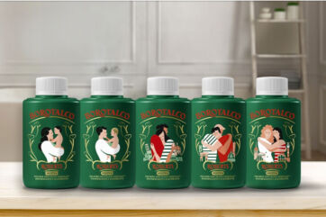 Borotalco Bolton: nuova linea di talco vegetale Roberts, confezioni verdi.