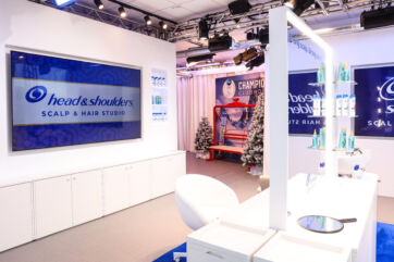 Champions Clubhouse Milano Cortina: P&G apre hub Head&Shoulders per cura capelli atleti. Design moderno, prodotti in esposizione.