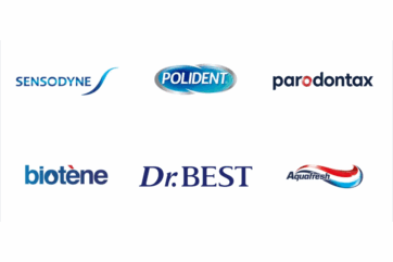 Loghi Haleon: Sensodyne, Polident, Parodontax, Biotène, Dr.BEST, Aquafresh. Igiene orale.