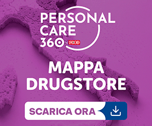 Banner promozionale Personal Care 360 con mappa dell'Italia, titolo Mappa Drugstore 2026 e pulsante Scarica Ora.