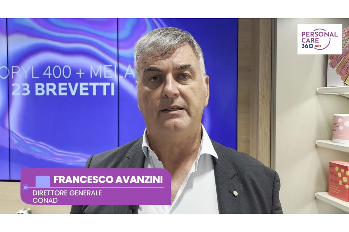 Francesco Avanzini, Direttore Generale Conad, presenta la linea wellness Benessity in un evento Personal Care 360.